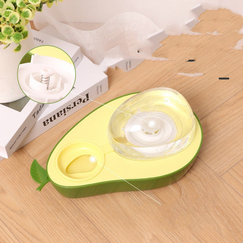 Avocado Pet Dog Cat Automatic Feeder Bowl For Dogs Drinking Water 690ml Bottle Kitten Bowls Slow Food Feeding Container Supplies by http://Loyshop.shop