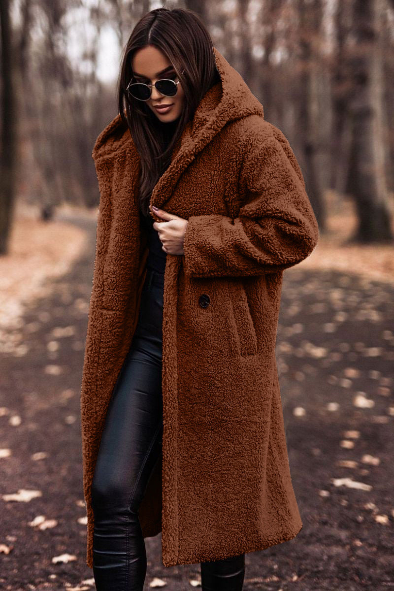 Autumn Winter Fashion Elegant Long Coat Woman Plush Warm Faux Fleece Coat Women Teddy Jacket Female Teddy Coat Outwear Ladies by http://Loyshop.shop