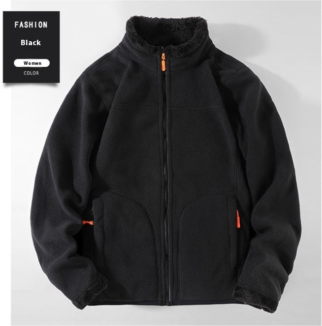 Outdoor Fleece Coat Men's And Women's Autumn And Winter Warm Fleece Sweater Fleece-lined by http://Lolyshop.shop