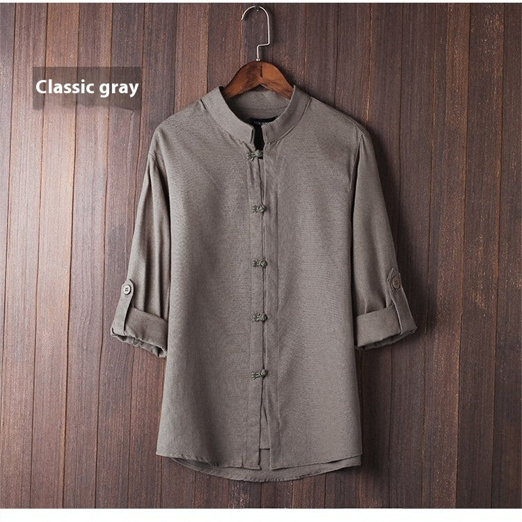 Men's Linen Vintage Plus Size Shirt by http://Lolyshop.shop