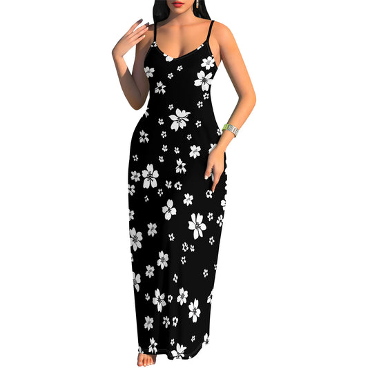 Women's 2025 spring and summer sleeveless knee length dress with hollowed out pullover, butterfly print beach casual dress by http:// Lolyshop.shop