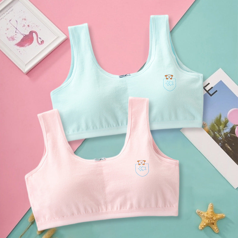 Primary Student Vest Female Junior High Girl High School Underwear Pure Cotton Bra by http://Lolyshop.shop