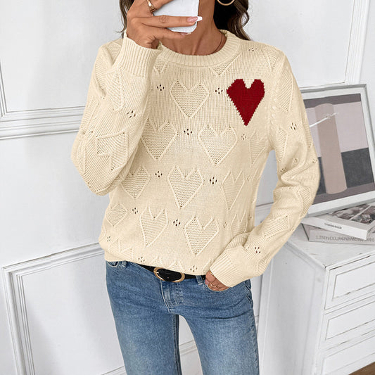 Valentine's Day Love Crew Neck Pullover Sweater Women by http://Loyshop.shop
