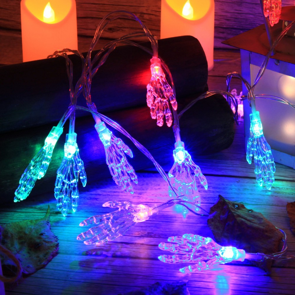 LED String Lights Halloween Ghost Hand For Halloween Outdoor Waterproof Decorations Halloween Indoor Warm White Lamp Decorations by http://Lolyshop.shop