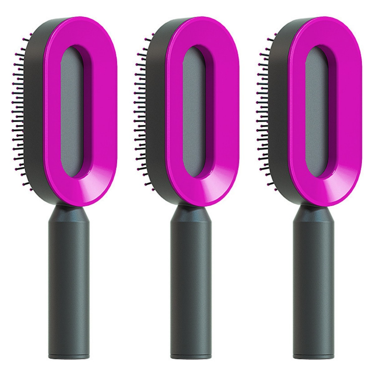 Self Cleaning Hair Brush For Women One-key Cleaning Hair Loss Airbag Massage Scalp Comb Anti-Static Hairbrush by http://Lolyshop.shop