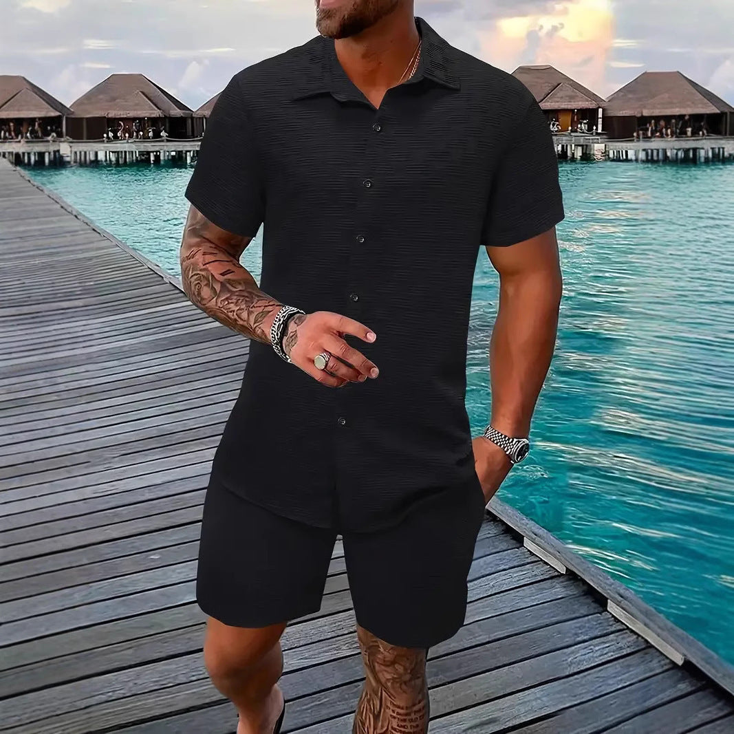 Summer Jacquard Black And White Solid Color Suit by http://Lolyshop.shop