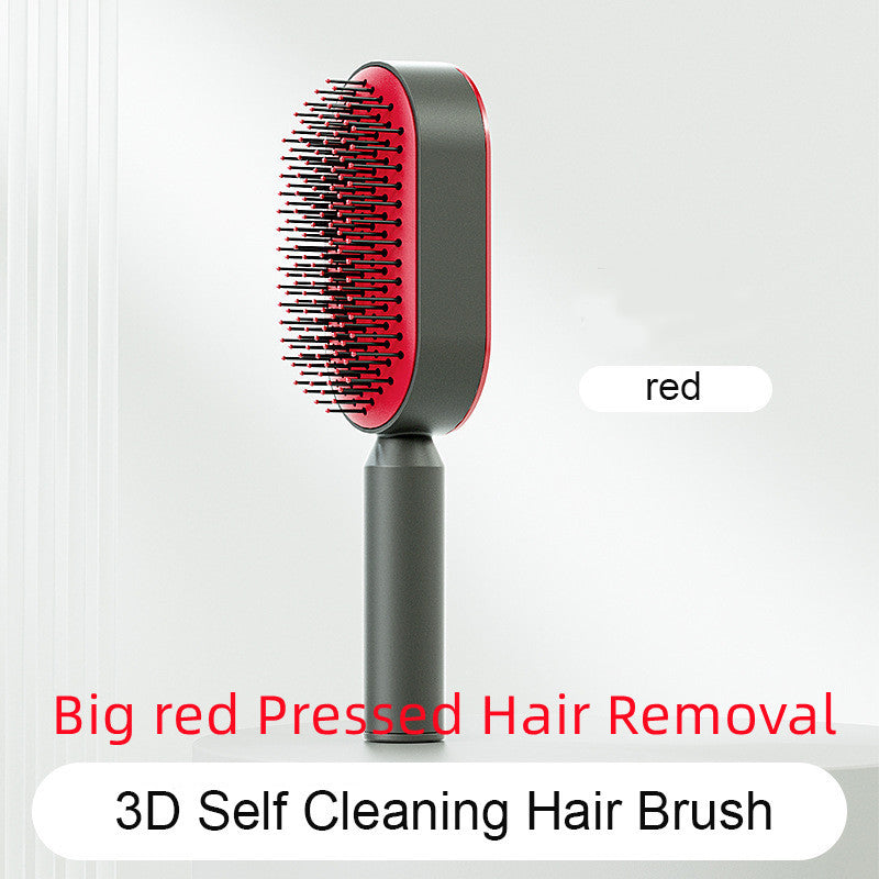 Self Cleaning Hair Brush For Women One-key Cleaning Hair Loss Airbag Massage Scalp Comb Anti-Static Hairbrush by http://Lolyshop.shop