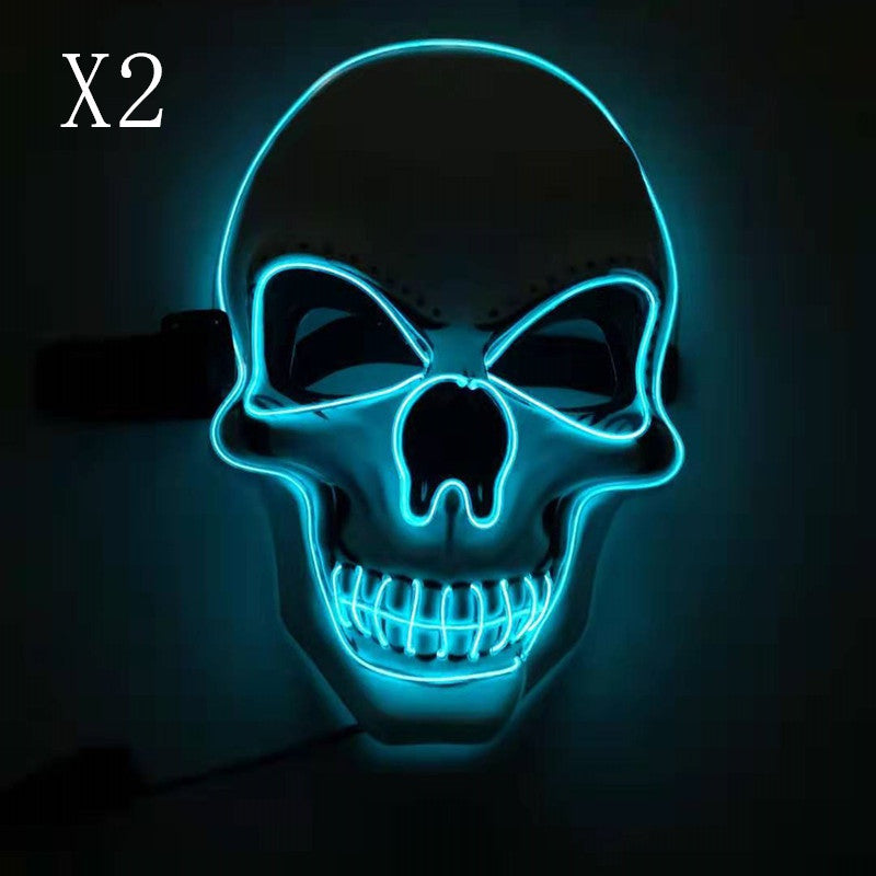 Skull LED Glowing Halloween Mask by http://Loyshop.shop