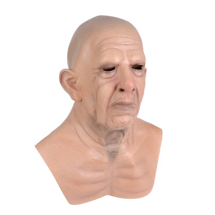 Halloween Granny Mask Latex Headgear Wig Mask by http://Loyshop.shop