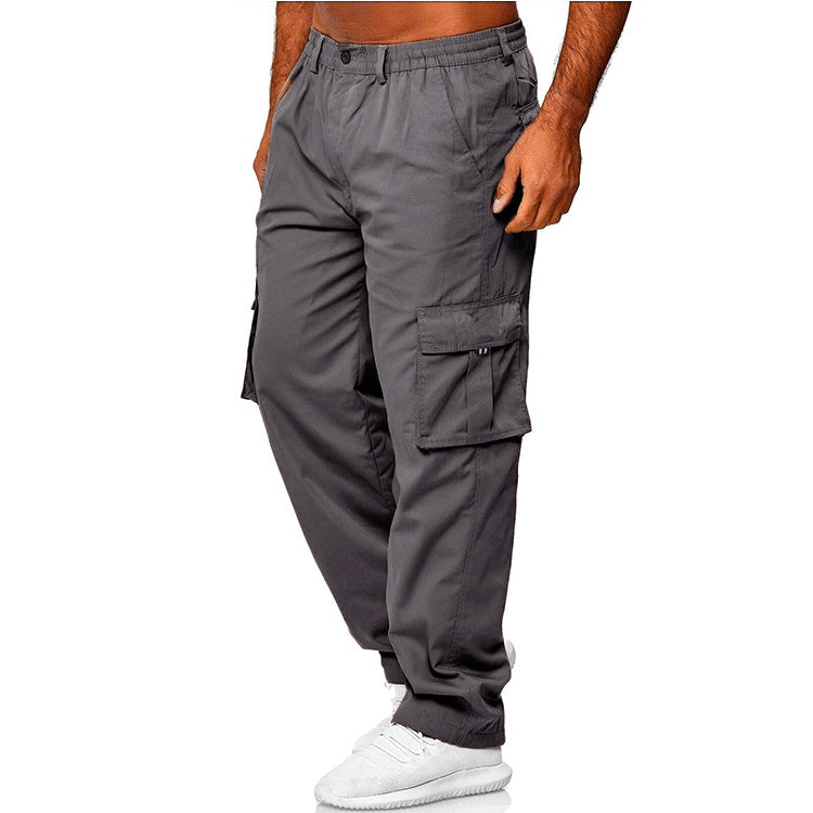 Men's Casual Multi-pocket Loose Straight Cargo Pants by http://Lolyshop.shop