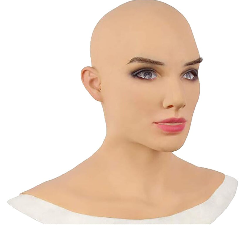 Halloween Cosplay Costume Mask Latex Bald Beauty by http://Loyshop.shop