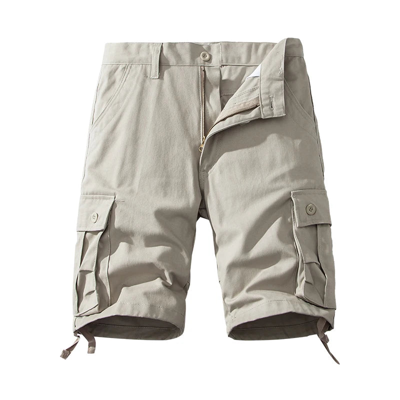 Men's Cotton Shorts Cargo Knee Pants Tactical Casual Sports Shorts Man Hiking Fishing Y2K Clothes