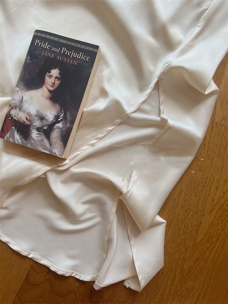 French Vintage Silk Smooth Skincare Sleeping Skirt by http://Loyshop.shop