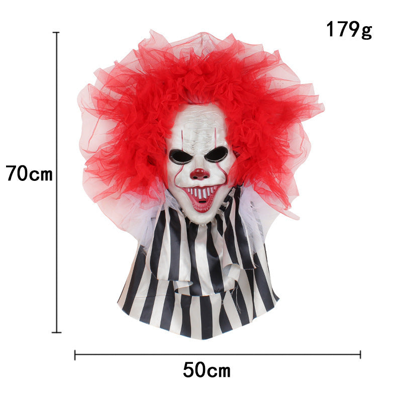 Halloween Horror Clown Wreath Door Hanging Wreath Decoration Wall Hanging Clown Ghost Festival Halloween Party Supplies Home Decor by http://Loyshop.shop