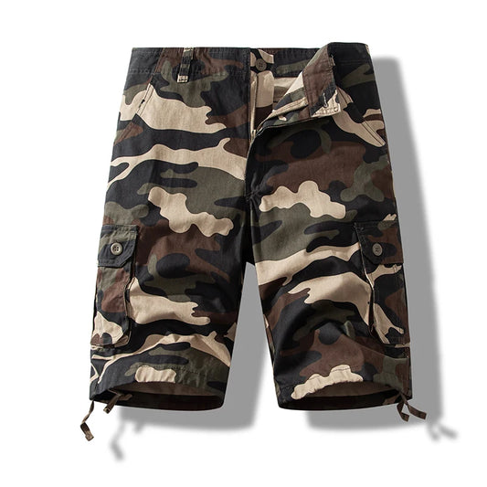 Men's Cotton Shorts Cargo Knee Pants Tactical Casual Sports Shorts Man Hiking Fishing Y2K Clothes