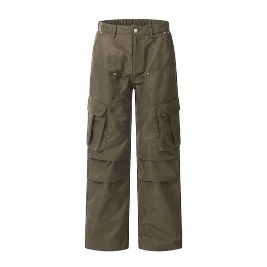 Pleated Knee Paratrooper Workwear Casual Trousers Men by http://Lolyshop.shop