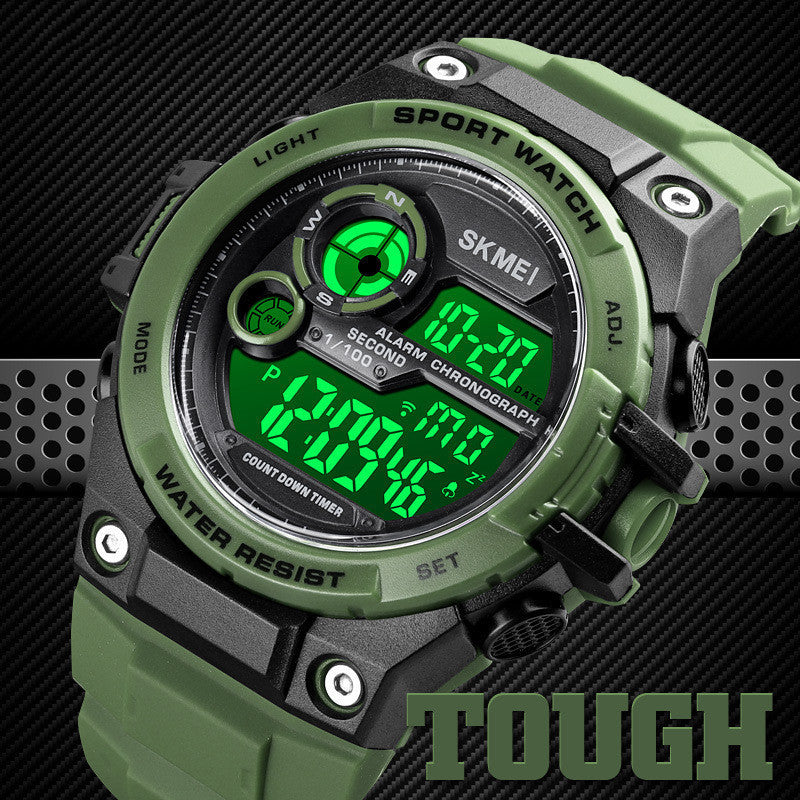 Men's Waterproof Outdoor Luminous Multi-function Sports Electronic Watch by http://Lolyshop.shop