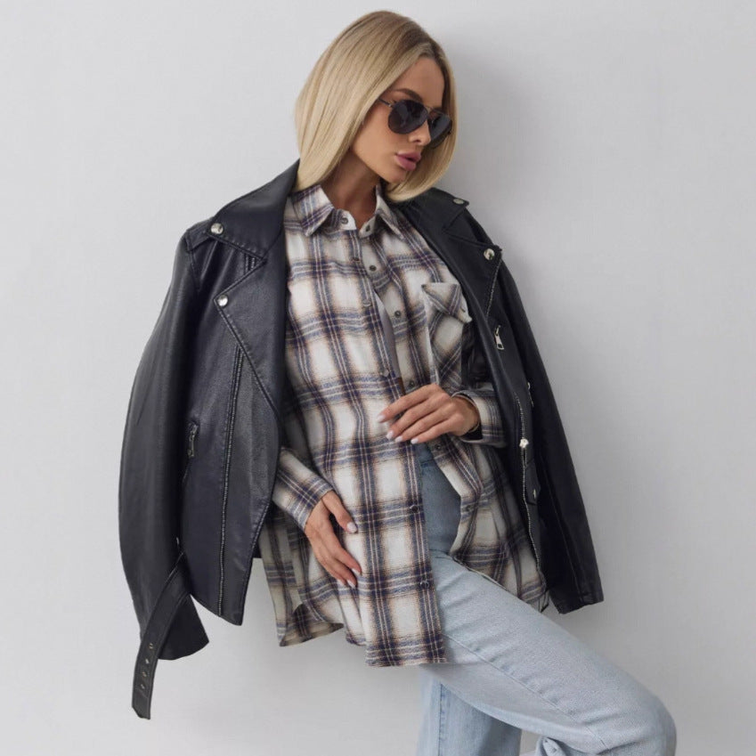 European And American Plaid Tup Cardigan - Http:// Lolyshop.shop