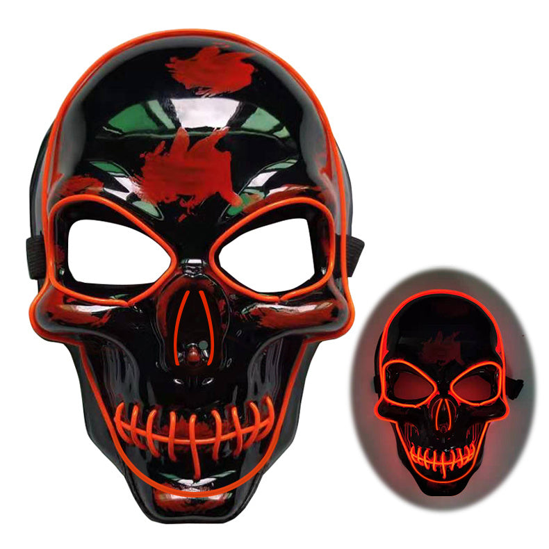 Halloween Skeleton Mask LED Glow Scary Mask by http://Loyshop.shop
